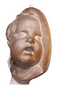 Antique Baby Cherub Angel Baby Life Mask / Life Cast
