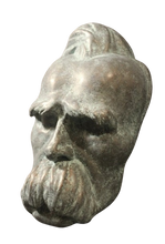 Load image into Gallery viewer, Nietzsche: Unpainted Death Mask Friedrich Nietzsche German Philosopher Philosophy 19th Century RARE Life mask / life cast