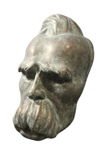 Nietzsche: Unpainted Death Mask Friedrich Nietzsche German Philosopher Philosophy 19th Century RARE Life mask / life cast