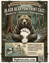 Load image into Gallery viewer, Bear: Black Bear Footprint Track Paw Print Alaska #2 Plaster