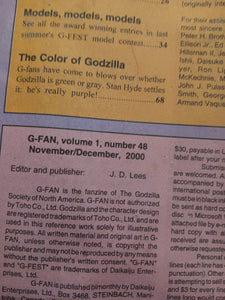 6 G-Fan Godzilla Magazines