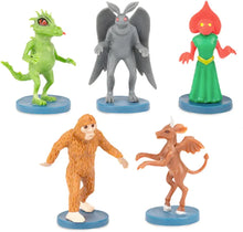 Load image into Gallery viewer, Cryptids USA Toy Figures set Monopoly Archie McPhee Corral of Cryptids Gag Gift – USA Monster Set w/Bigfoot, Mothman &amp; More – Funny Stocking Stuffer for Cryptid Lovers &amp; Fans of American Folklore Chupacabra