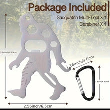 Load image into Gallery viewer, Bigfoot Tool: 1pc Stainless Steel Outdoor Backpack Keychain, Multifunctional Monkey &amp; Sasquatch Shaped Tool Card