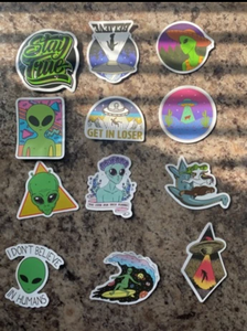 Alien Stickers 3 for $2 (Free shipping)