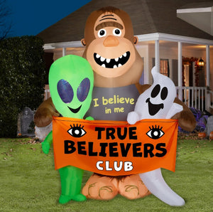 60 Inch Bigfoot Inflatable Alien Ghost Scene for Halloween by Way to Celebrate!