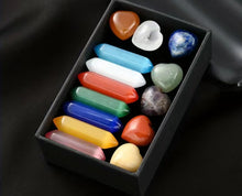画像をギャラリービューアに読み込む, 14pcs Pointed Quartz Stone,Chakra Healing Stones Set,Hexagon Rose Quartz Gems For Meditation Bedroom Decor,Unique Gift Box Design