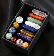 画像をギャラリービューアに読み込む, 14pcs Pointed Quartz Stone,Chakra Healing Stones Set,Hexagon Rose Quartz Gems For Meditation Bedroom Decor,Unique Gift Box Design