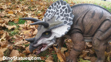 Cargar imagen en el visor de la galería, Triceratops Dinosaur Garden Statue Sculpture Fiberglass