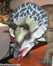 Cargar imagen en el visor de la galería, Triceratops Dinosaur Garden Statue Sculpture Fiberglass