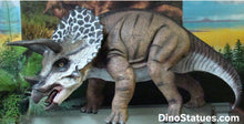 Load image into Gallery viewer, Triceratops Dinosaur Garden Statue Sculpture Fiberglass