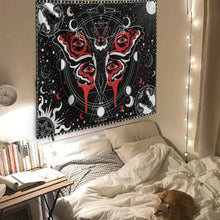 Load image into Gallery viewer, Mothman Tapestry Wall Hanging 1pc, Mothman Tapestry Skull Tapestry Gothic Tapestry Black Red Tapestry Mandala Tapestry For Home Bedroom Living Room Dorm Classroom Office Decor Wall Art Decor Gift