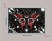 Cargar imagen en el visor de la galería, Mothman Tapestry Wall Hanging 1pc, Mothman Tapestry Skull Tapestry Gothic Tapestry Black Red Tapestry Mandala Tapestry For Home Bedroom Living Room Dorm Classroom Office Decor Wall Art Decor Gift