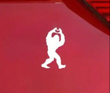 Load image into Gallery viewer, Bigfoot Heart Love Car Truck Sticker Free Shipping Sasquatch Yeti sticker