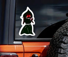 Load image into Gallery viewer, Flatwoods Monster Sticker &quot;Pretty&quot; Bigfoot Cryptid Cryptozoology