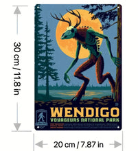 Load image into Gallery viewer, Wendigo Cryptid Cryptozoology Sheet SignAluminum Sign Metal Aluminum Sign Vintage, Aluminum Signs For Room, Signs Funny Vintage Outside, Aluminum Signs For Outdoors, Signs For Home Decor, Bar Home Decor