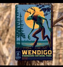 Load image into Gallery viewer, Wendigo Cryptid Cryptozoology Sheet SignAluminum Sign Metal Aluminum Sign Vintage, Aluminum Signs For Room, Signs Funny Vintage Outside, Aluminum Signs For Outdoors, Signs For Home Decor, Bar Home Decor