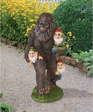 Load image into Gallery viewer, Bigfoot Eating Garden Gnomes Statue