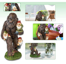 Load image into Gallery viewer, Bigfoot Eating Garden Gnomes Statue