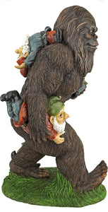 Bigfoot Eating Garden Gnomes Statue