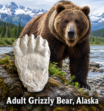 Load image into Gallery viewer, Bear: Adult Grizzly Bear footprint cast replica Alaska #1
