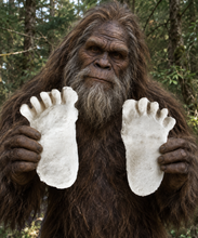 Load image into Gallery viewer, 1984 Paul Freeman's "Wrinkle Foot" casts "A" and  "B" Bigfoot Sasquatch footprint track cast replicas