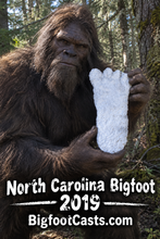 Load image into Gallery viewer, 2019 North Carolina Bigfoot Print Cast Replica Limited Edition Footprint for sale Bigfoot plaster cast