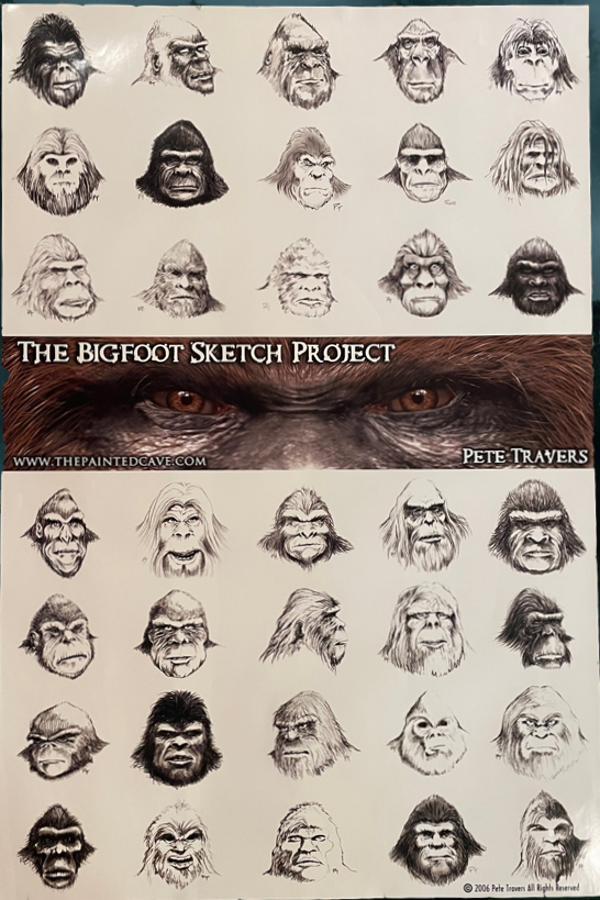 Bigfoot Sasquatch Poster #1 Bigfoot Sketch Project Poster Last one
