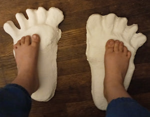 1984 Paul Freeman's "Wrinkle Foot" cast  "B" Bigfoot Sasquatch footprint track cast replicas