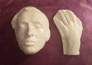 Chopin life mask Head and hand death cast