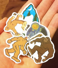 Charger l&#39;image dans la galerie, Bigfoot Stickers 3 for $2 Sasquatch Yeti sticker picked randomly