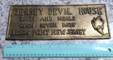Cargar imagen en el visor de la galería, Jersey Devil House Cast &quot;Iron&quot; Wall Plaque Leeds Point NJ folklore history