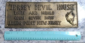 Jersey Devil House Cast "Iron" Wall Plaque Leeds Point NJ folklore history
