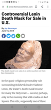 Load image into Gallery viewer, Vladimir Lenin Death mask Life mask / life cast