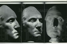 Laden Sie das Bild in den Galerie-Viewer, George Washington life mask death cast face head cast