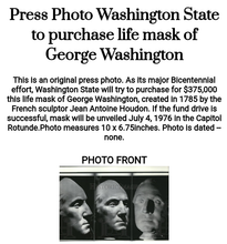 Laden Sie das Bild in den Galerie-Viewer, George Washington life mask death cast face head cast