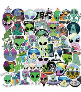 Alien Stickers 3 for $2 (Free shipping)