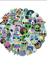 Load image into Gallery viewer, Alien Stickers 3 for $2 (Free shipping)