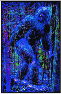 Bigfoot Blacklight Poster