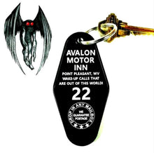Load image into Gallery viewer, The Mothman Prophecies movie AVALON MOTOR INN PROP KEYTAG Point Pleasant monsterTHE MOTHMAN PROPHECIES movie AVALON MOTOR INN PROP KEYTAG Point Pleasant monster