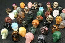 Laden Sie das Bild in den Galerie-Viewer, Natural Quartz Crystal mini Skull Carved Crystal Skull Various colors Healing Properties