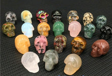 Charger l&#39;image dans la galerie, Natural Quartz Crystal mini Skull Carved Crystal Skull Various colors Healing Properties