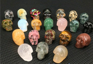 Natural Quartz Crystal mini Skull Carved Crystal Skull Various colors Healing Properties