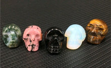 Cargar imagen en el visor de la galería, Natural Quartz Crystal mini Skull Carved Crystal Skull Various colors Healing Properties