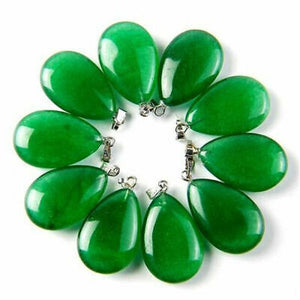 Aquamarine//Green Jade Teardrop Pendant Bead pendants 27*16*6mm Necklace Jewelry