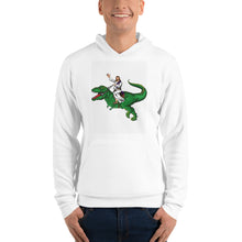 Cargar imagen en el visor de la galería, Jesus riding a dinosaur T-Rex Unisex hoodie