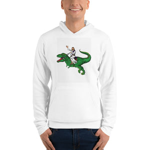 Jesus riding a dinosaur T-Rex Unisex hoodie